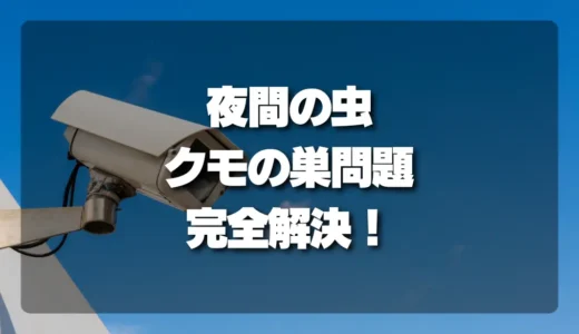 【決定版】夜間の虫・クモの巣問題を完全解決！発生場所別（照明・設置位置）対策ガイド