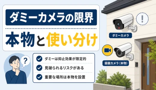 ダミーカメラの防犯効果はどこまで？見破られる条件と本物カメラの使い分け