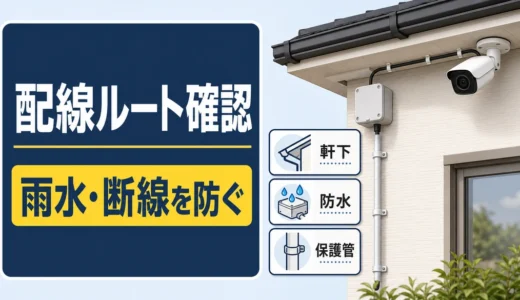 屋外カメラの配線を隠す取り回し例｜防水と保護管の確認順