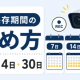 防犯カメラの保存期間の決め方を示すサムネイル