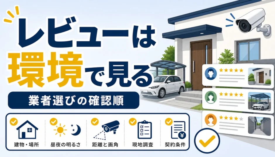 防犯カメラ業者の口コミを設置環境で確認する流れ