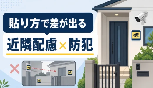 防犯カメラステッカーの貼り方｜近隣トラブルを避ける位置と文言