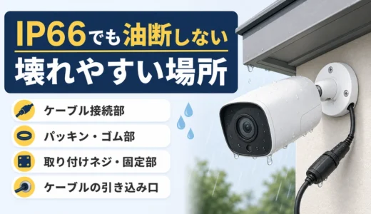 屋外防犯カメラのIP66は完全防水？故障しやすい場所と確認順
