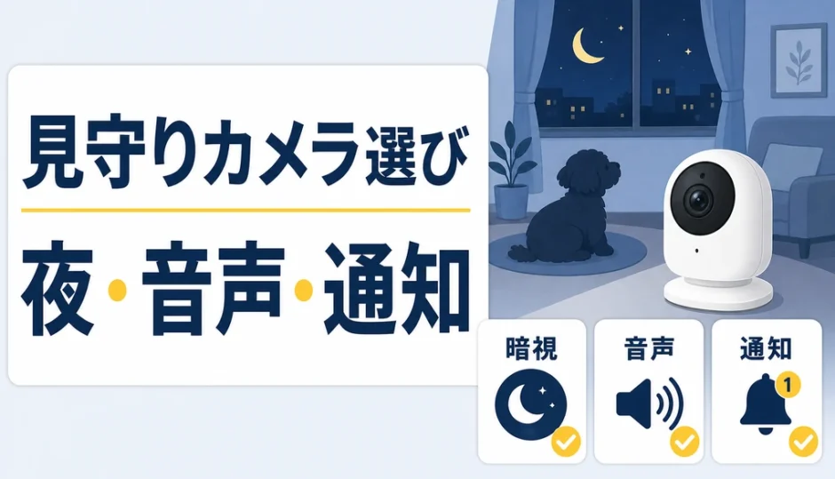 夜間・音声・通知でペット見守りカメラを選ぶポイント