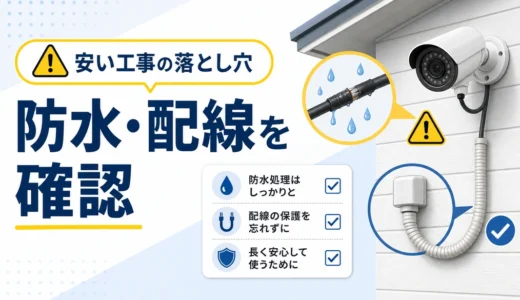 防犯カメラの安い工事で後悔しない確認順｜防水・配線保護