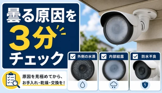 防犯カメラがすぐ曇る原因は？結露・防水不良の確認順