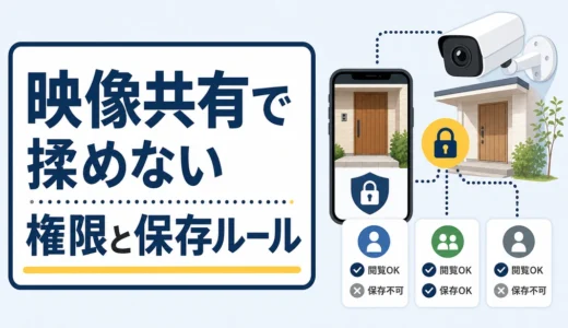 防犯カメラ映像を家族で共有する前に決める閲覧権限と保存ルール