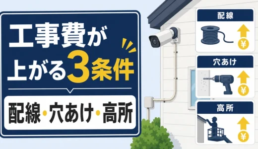 防犯カメラ設置費用が高い理由｜配線・穴あけ・高所の確認順