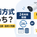 防犯カメラの録画方式を保存日数や目的で選ぶ判断イメージ