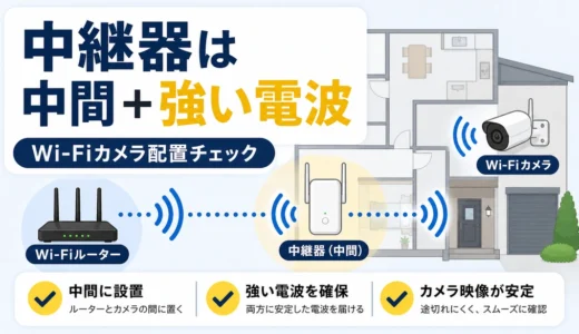 Wi-Fi防犯カメラの中継器はどこに置く？安定する配置と確認順