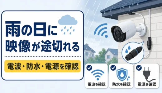 雨の日に防犯カメラの映像が途切れる原因｜Wi-Fi・防水・電源の確認順