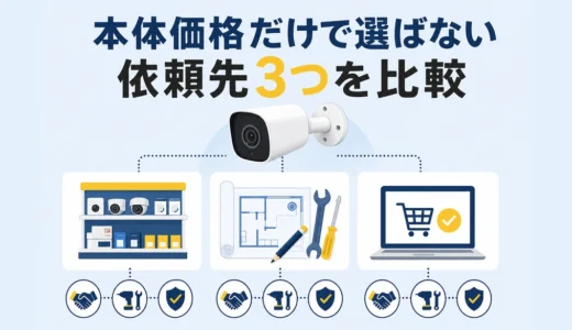 防犯カメラ設置はどこに頼む？量販店・専門業者・ネット購入を比較