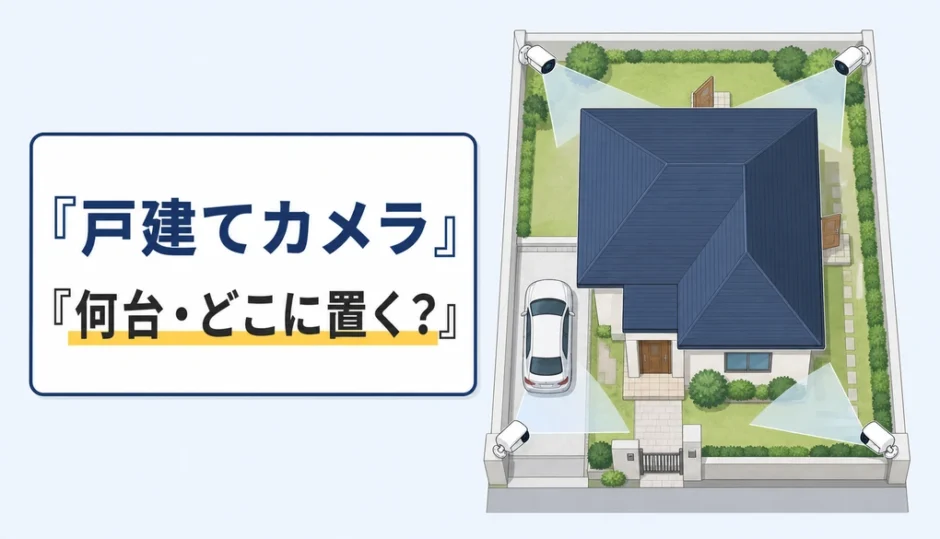 戸建て防犯カメラの台数と設置場所を平面図で考える図