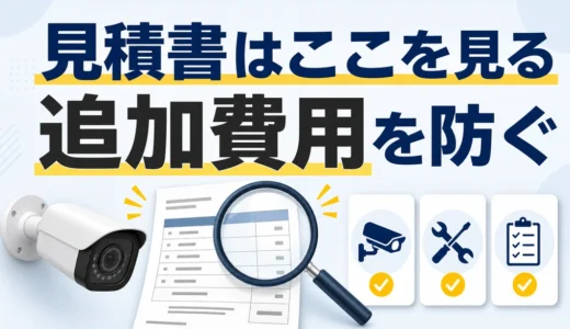 防犯カメラの見積書はどこを見る？型番・工事範囲・追加条件の確認順