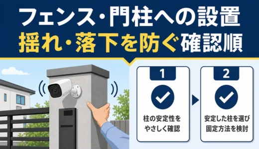 フェンス・門柱に防犯カメラを取り付ける方法｜揺れ・落下・盗難を防ぐ確認順