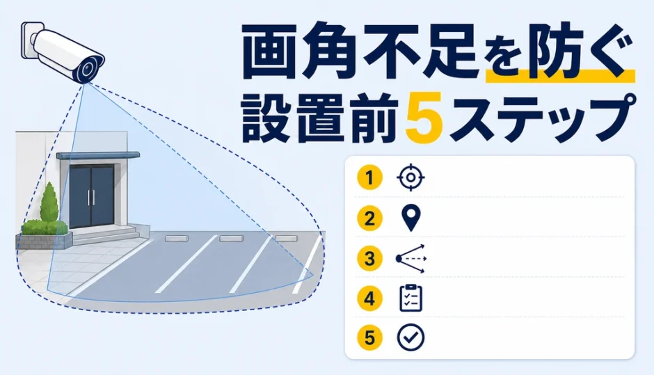 防犯カメラの画角不足を防ぐ設置前5ステップ