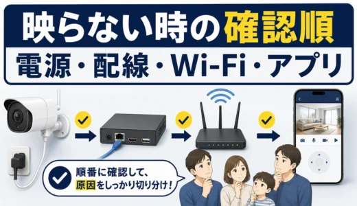 防犯カメラが映らない時の確認順｜電源・配線・Wi-Fi・アプリ