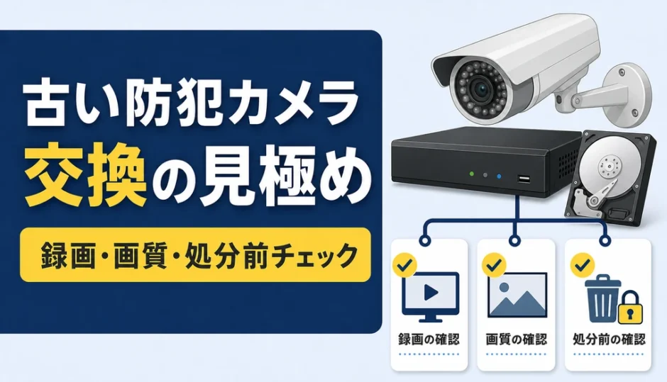 古い防犯カメラの交換判断を示すサムネイル