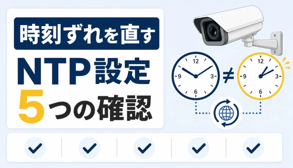 防犯カメラの時刻ずれを直すNTP設定5項目のサムネイル