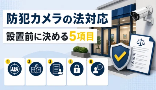 店舗・事務所の防犯カメラと個人情報保護法｜設置前に決める5項目