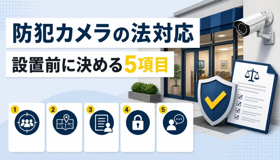 店舗・事務所の防犯カメラで設置前に決める個人情報保護法対応5項目