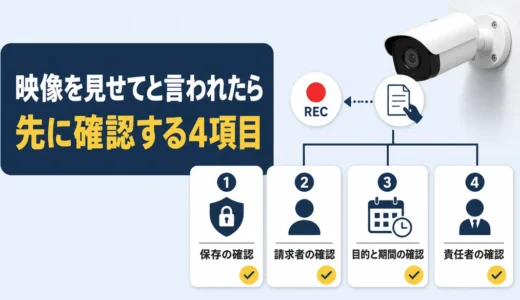 防犯カメラ映像の開示請求への対応｜警察・本人・近隣で違う確認手順