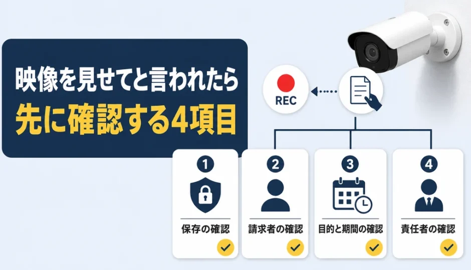 防犯カメラ映像の開示依頼で先に確認する4項目