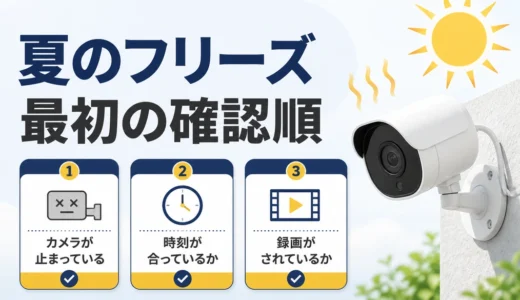 防犯カメラが熱でフリーズ・再起動する原因｜夏の確認順と対策